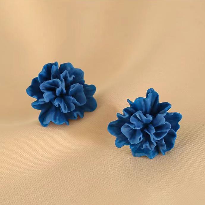 Klein Blue Blooming Floral Earrings - LOVELY ROBIN