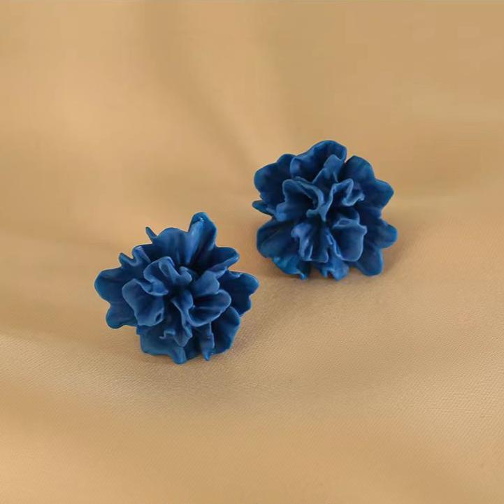 Klein Blue Blooming Floral Earrings - LOVELY ROBIN