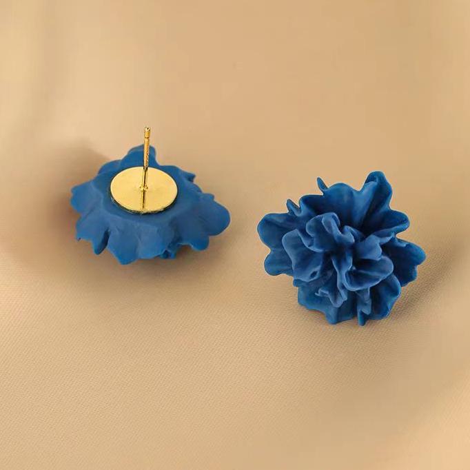 Klein Blue Blooming Floral Earrings - LOVELY ROBIN