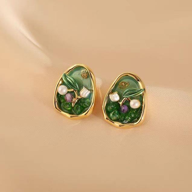 Monet's Dream Garden Earrings - LOVELY ROBIN