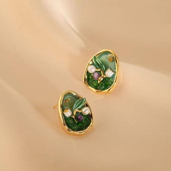 Monet's Dream Garden Earrings - LOVELY ROBIN