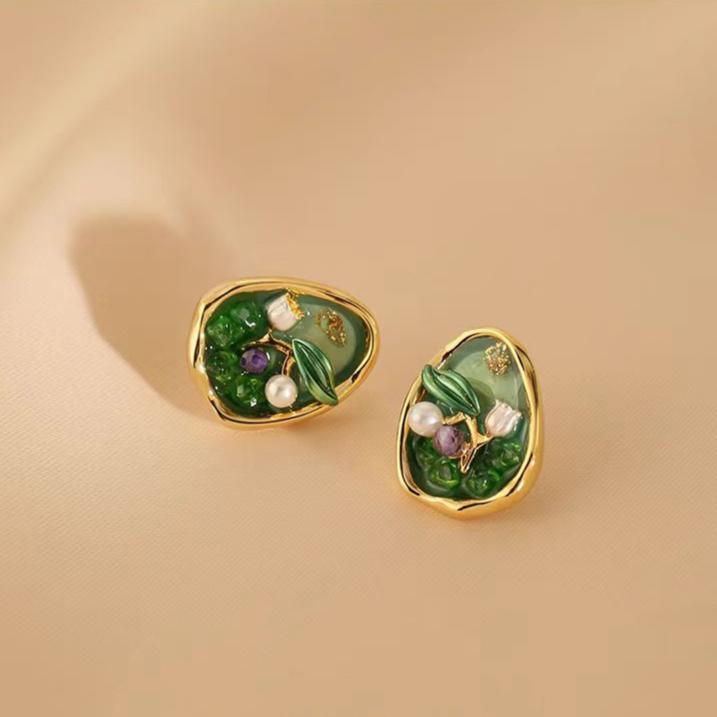 Monet's Dream Garden Earrings - LOVELY ROBIN