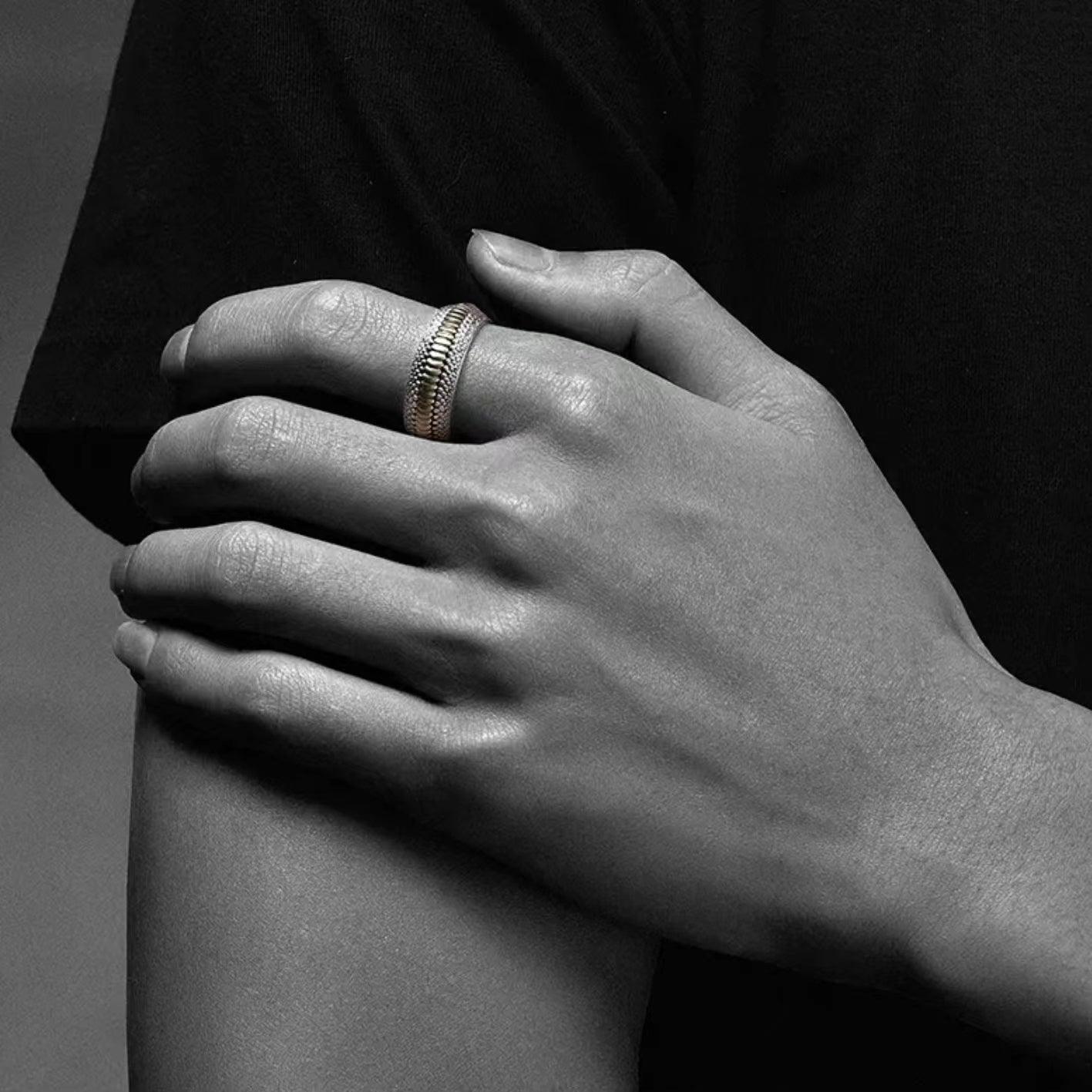 Stylish Dragon Scale Silver Ring - LOVELY ROBIN