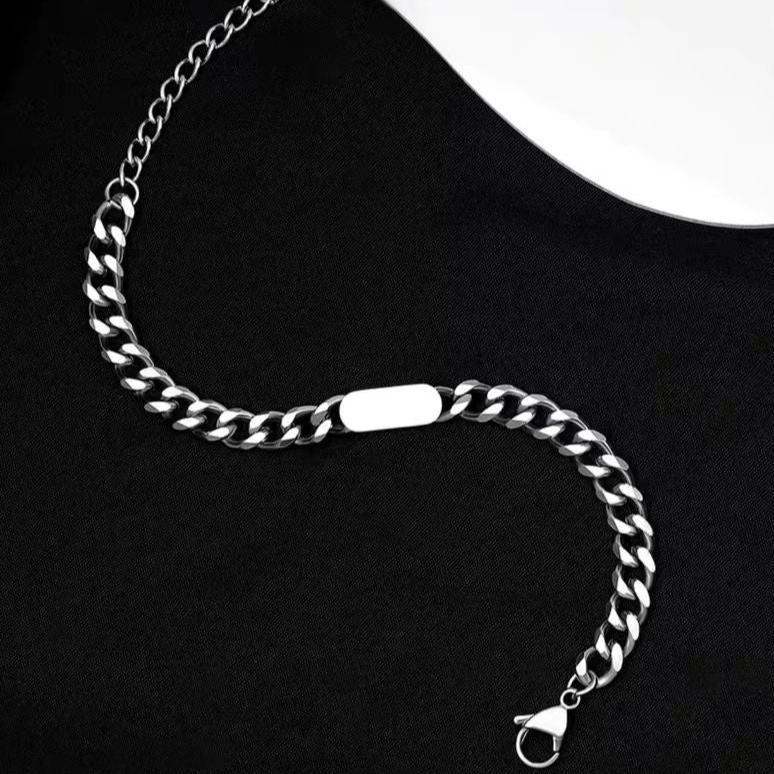 Minimalist Luxury - Sterling Silver Men's Bracelet - LOVELY ROBIN
