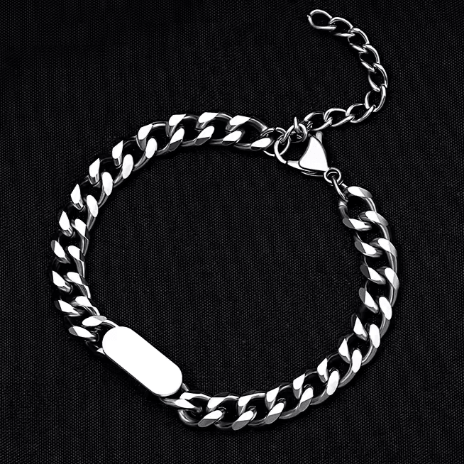 Minimalist Luxury - Sterling Silver Men's Bracelet - LOVELY ROBIN