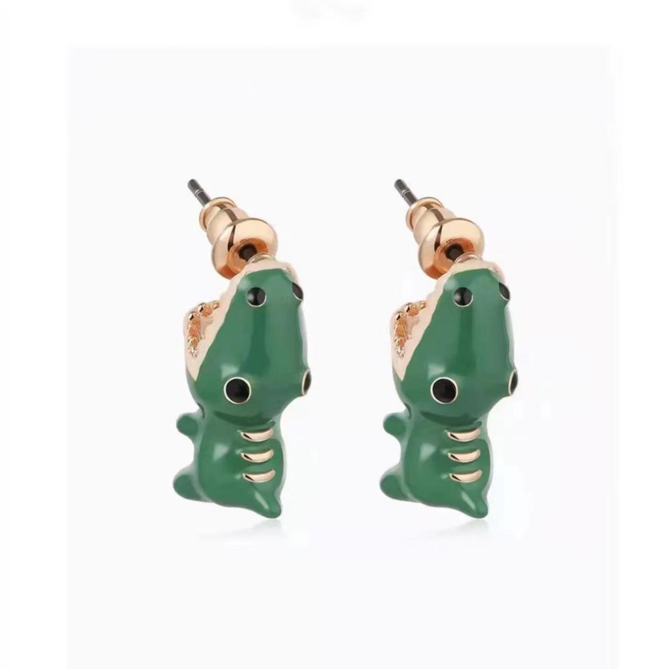 Alloy and Acrylic Animal Bite Creative Earrings - LOVELY ROBIN