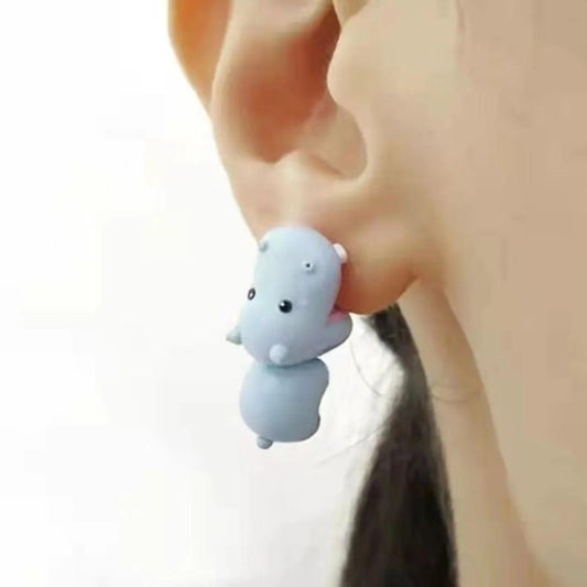 Alloy and Acrylic Animal Bite Creative Earrings - LOVELY ROBIN