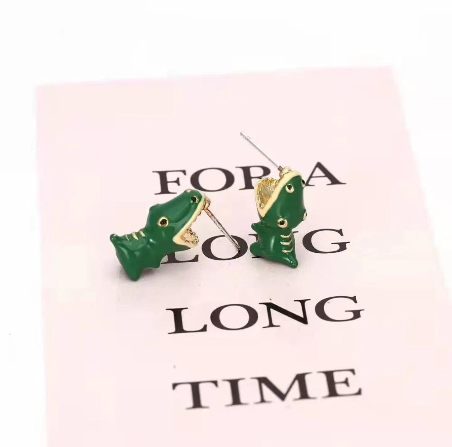 Alloy and Acrylic Animal Bite Creative Earrings - LOVELY ROBIN