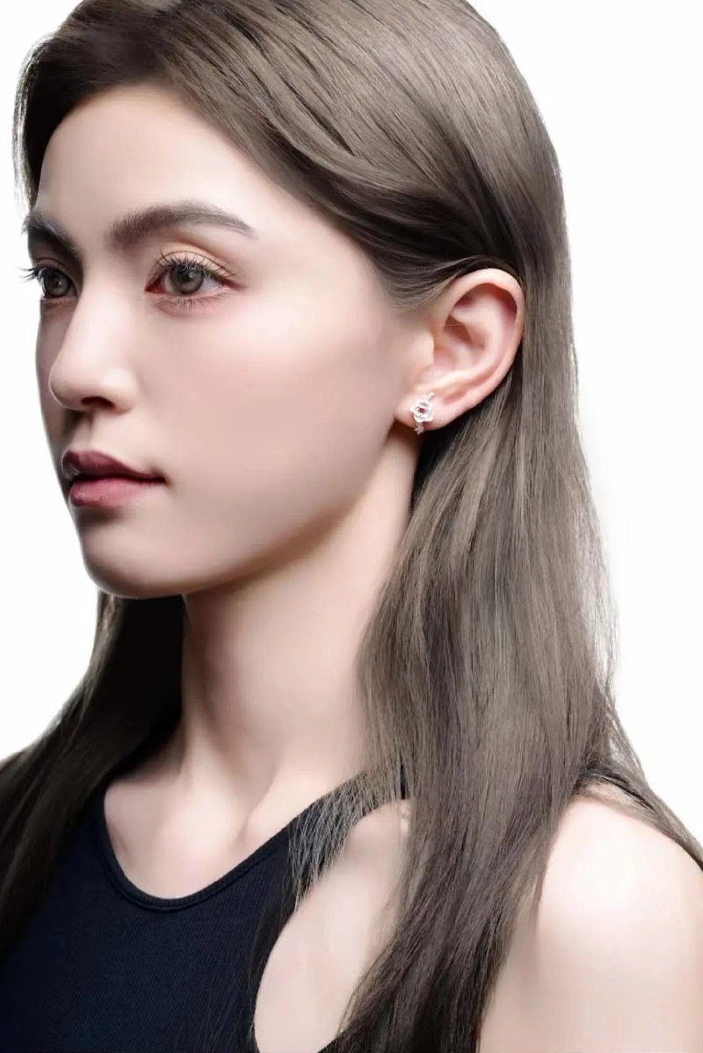 Moissanite Thorn Rose Non-Pierced Ear Cuff - LOVELY ROBIN