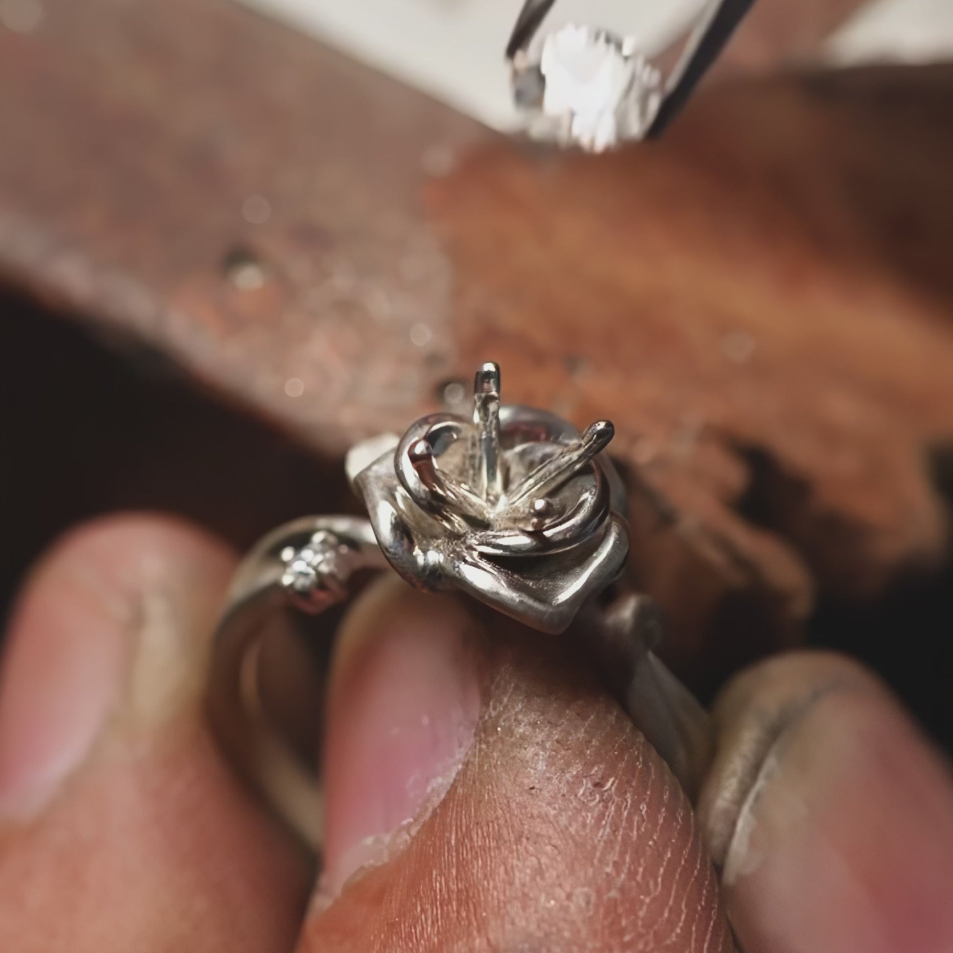 Gardenia Flower 925 Silver Women's Ring, Moissanite Diamond Ring-Light Luxury Original Design-Fashionable and High-end Diamond Ring