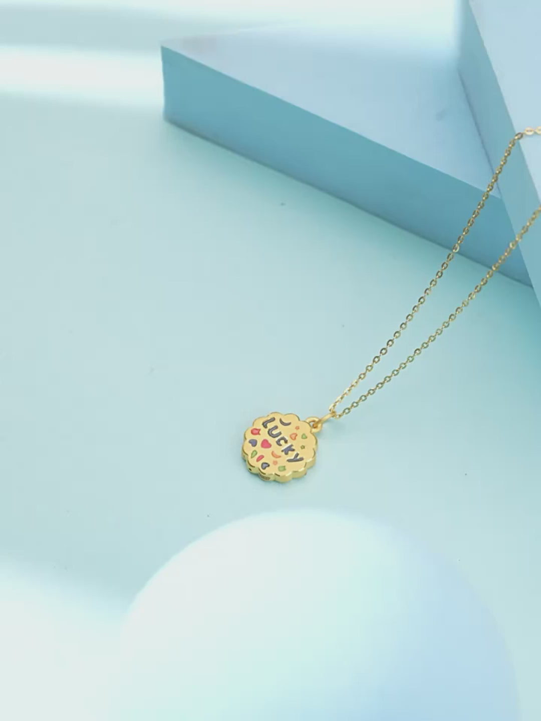 Lucky Cookie Pure Gold Pendant