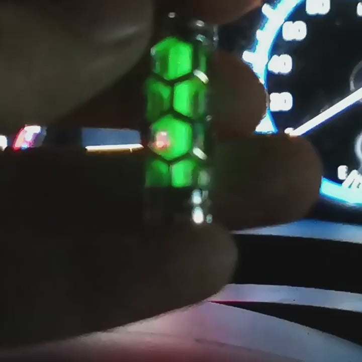 Handcrafted Sterling Silver Hexcore Tritium Pendant