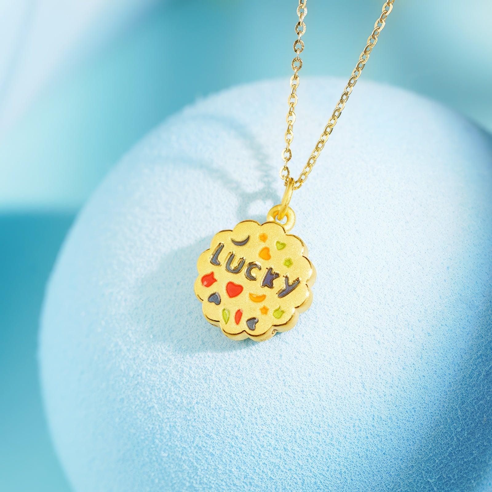 Lucky Cookie Pure Gold Pendant - LOVELY ROBIN