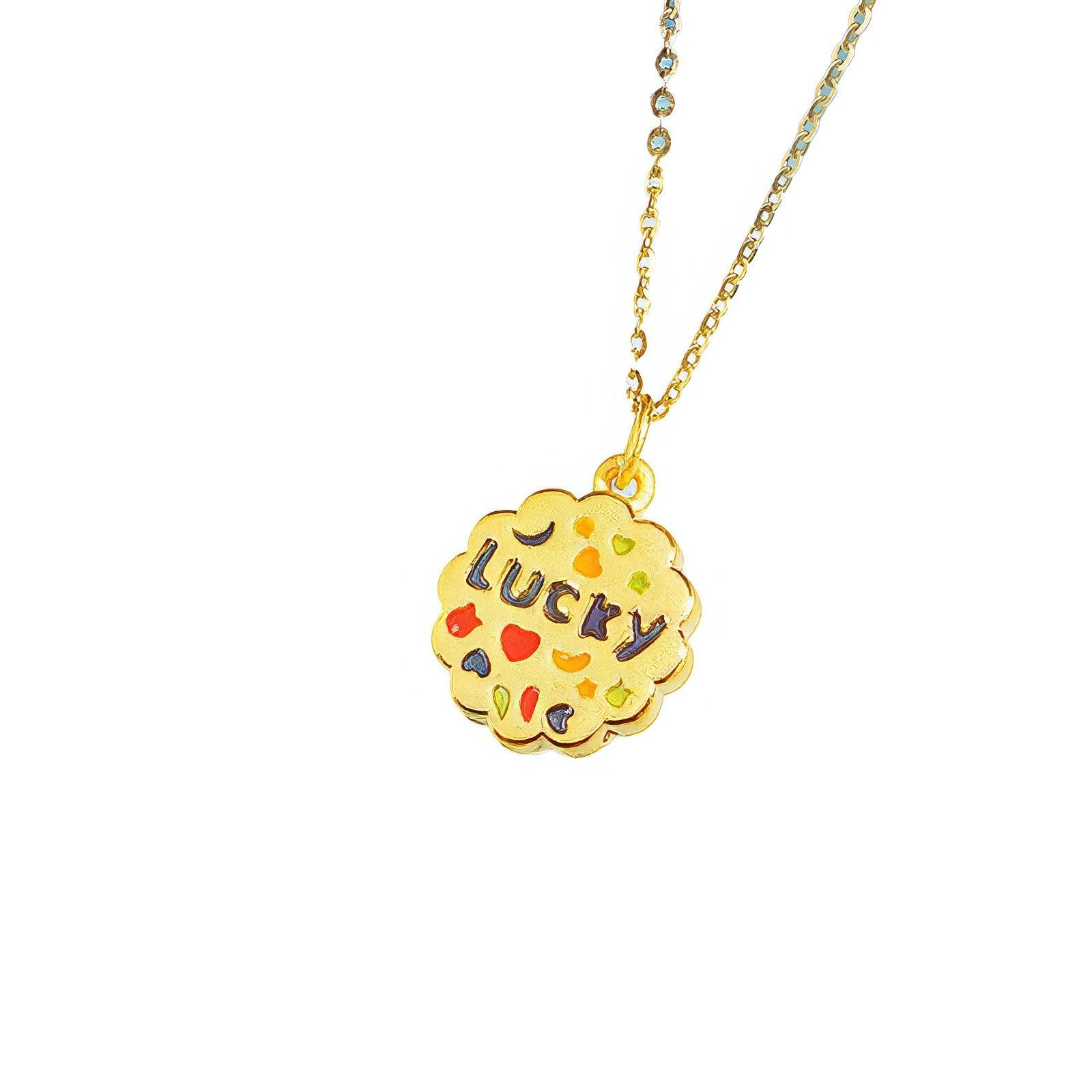 Lucky Cookie Pure Gold Pendant - LOVELY ROBIN