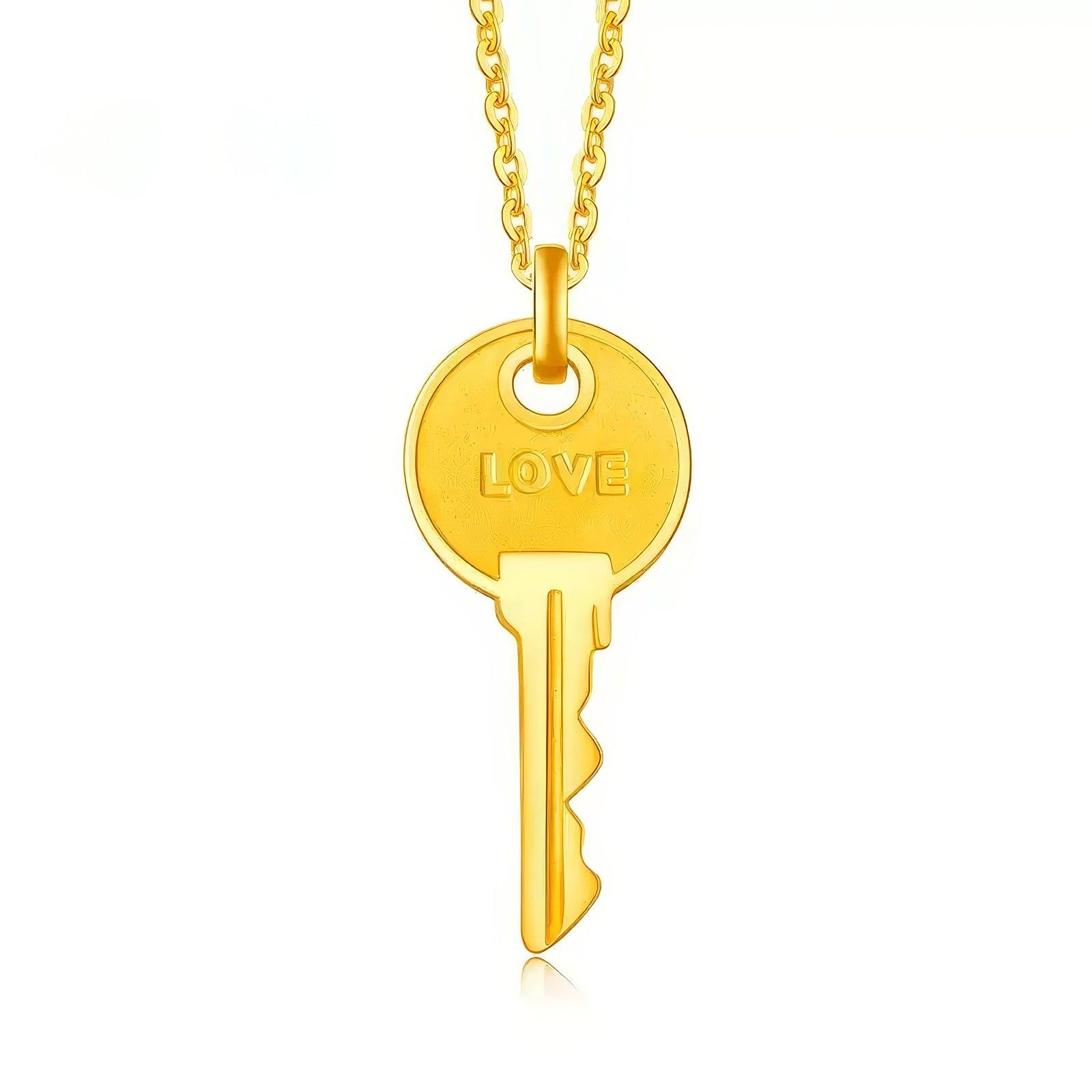 Key to Love 24K Gold Pendant - LOVELY ROBIN