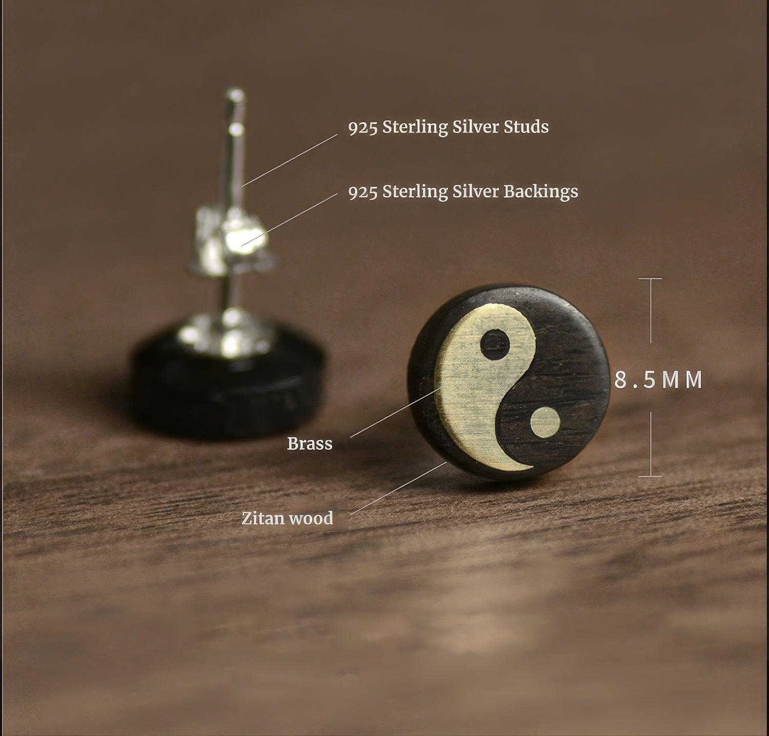 Yin-Yang Stud Earrings - LOVELY ROBIN