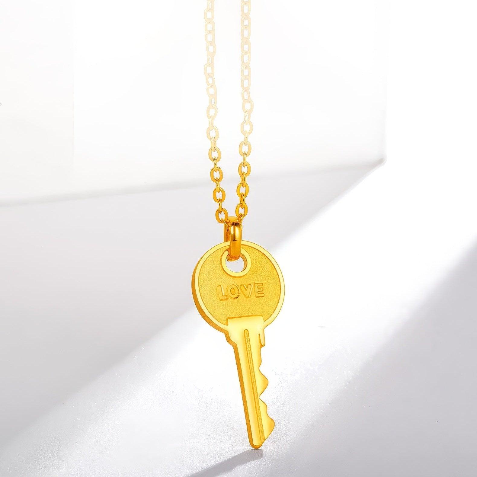 Key to Love 24K Gold Pendant - LOVELY ROBIN