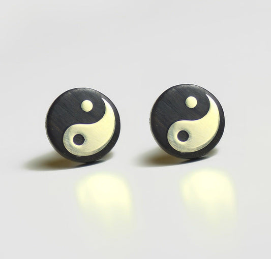 Yin-Yang Stud Earrings - LOVELY ROBIN