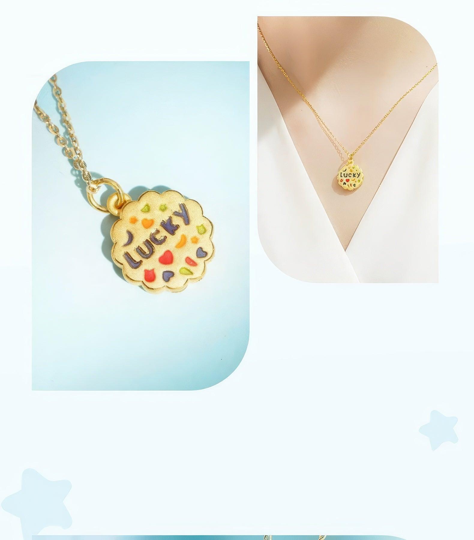 Lucky Cookie Pure Gold Pendant - LOVELY ROBIN