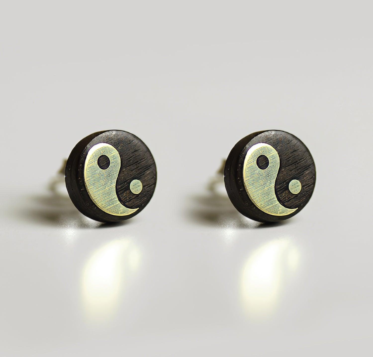 Yin-Yang Stud Earrings - LOVELY ROBIN