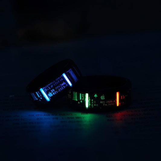 Handmade Wooden Tritium Glow Ring - LOVELY ROBIN