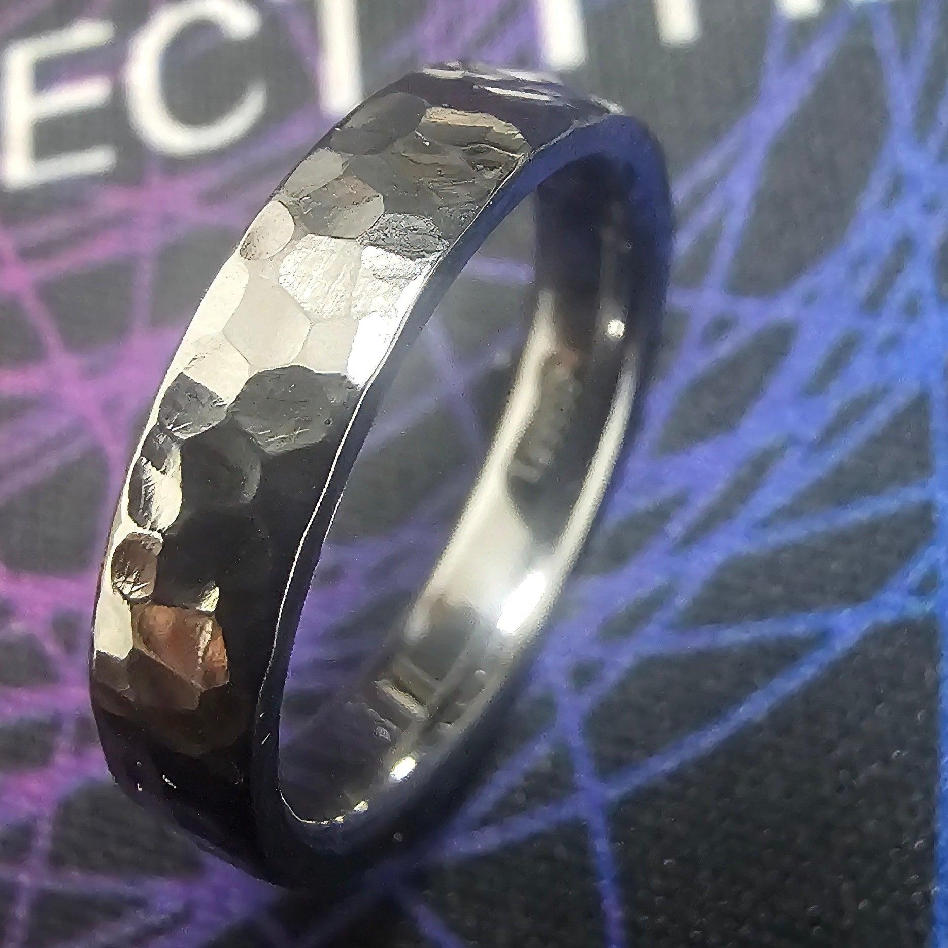 Glimpse Eternity Pure Tantalum Hammered Mirror Ring - LOVELY ROBIN