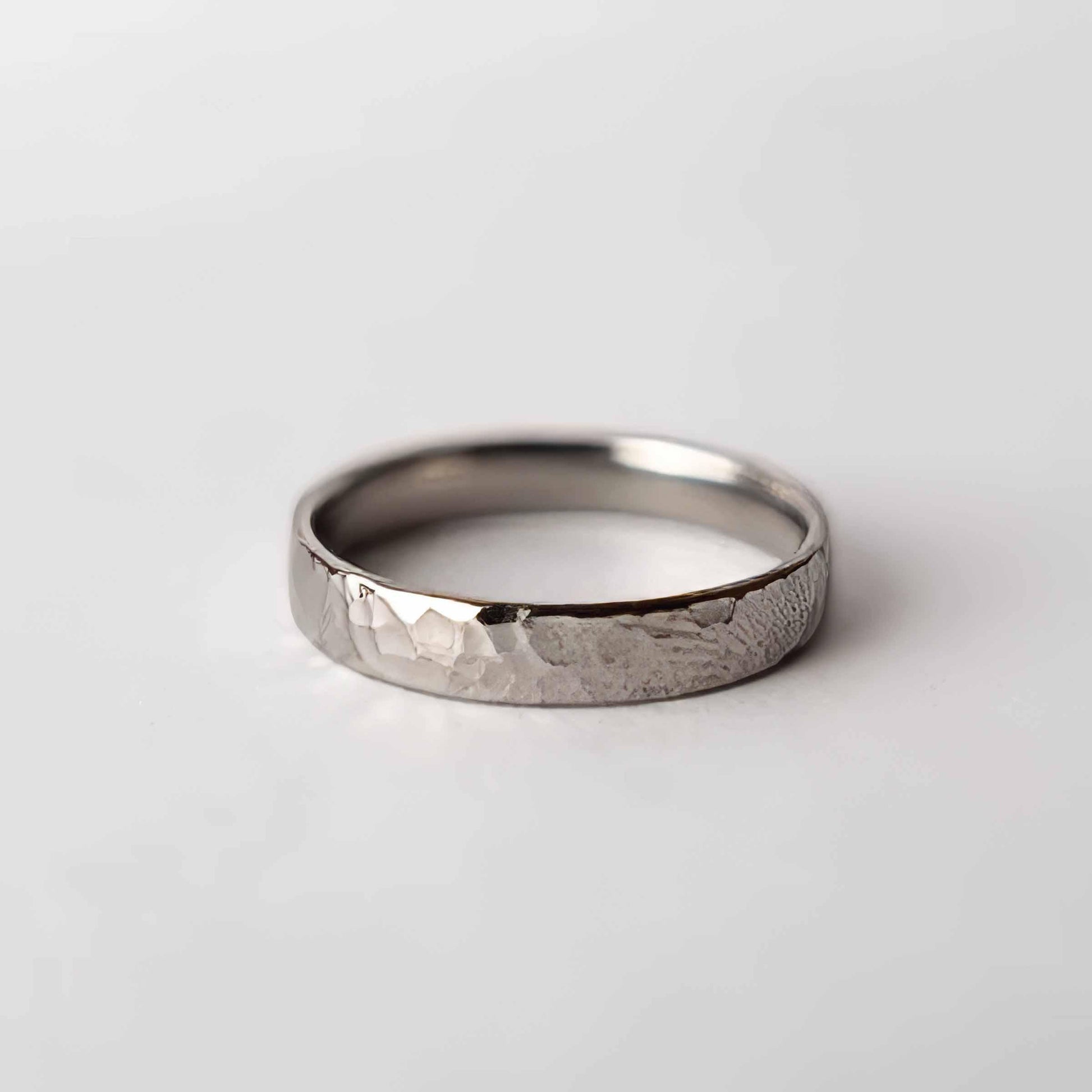 Thorned Wilderness Pure Niobium Hammered Ring - LOVELY ROBIN