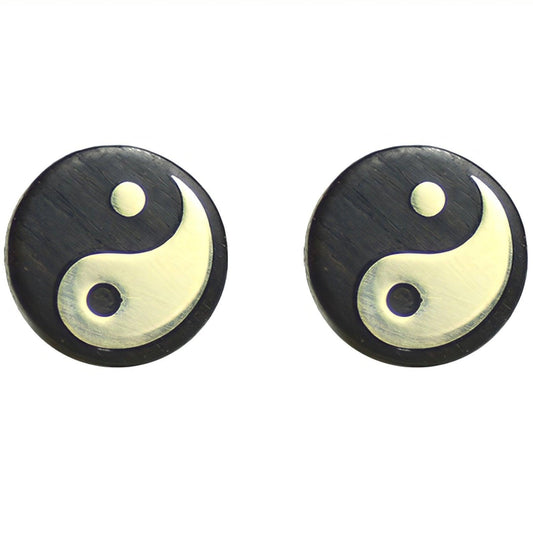 Yin-Yang Stud Earrings - LOVELY ROBIN