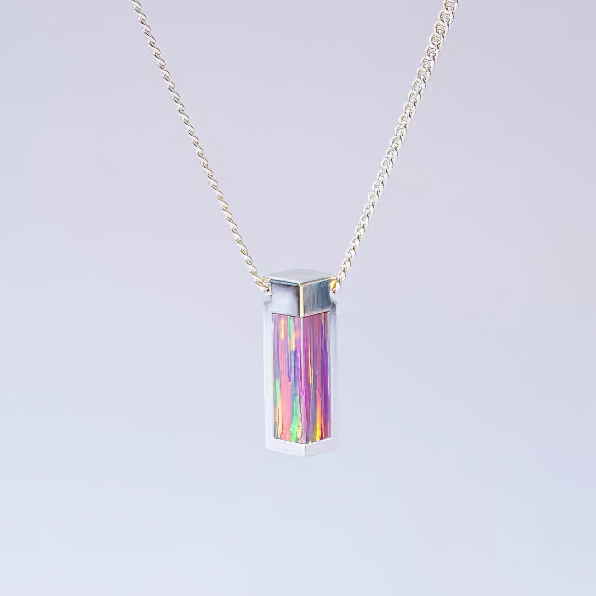 Radiant Mirage Opal Sterling Silver Necklace - LOVELY ROBIN