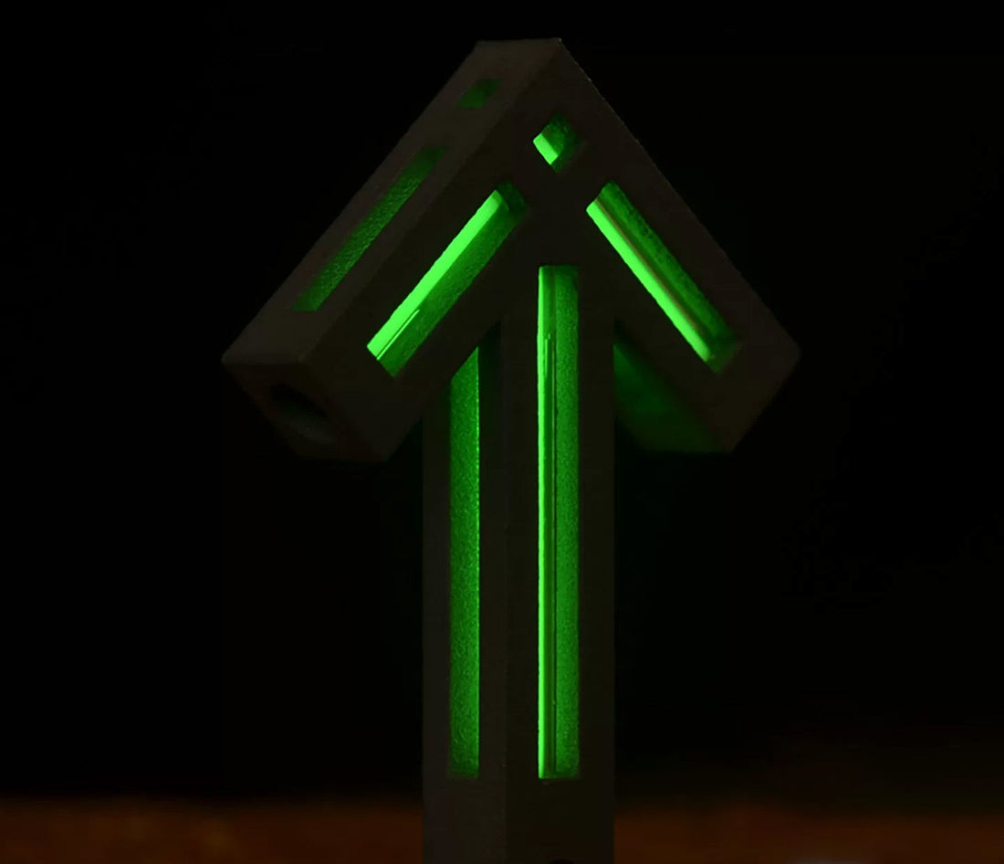 Arrow of Time Pendant TC4 Titanium Tritium Glow Pendant