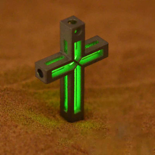 Cyber Tritium Cross Pendant