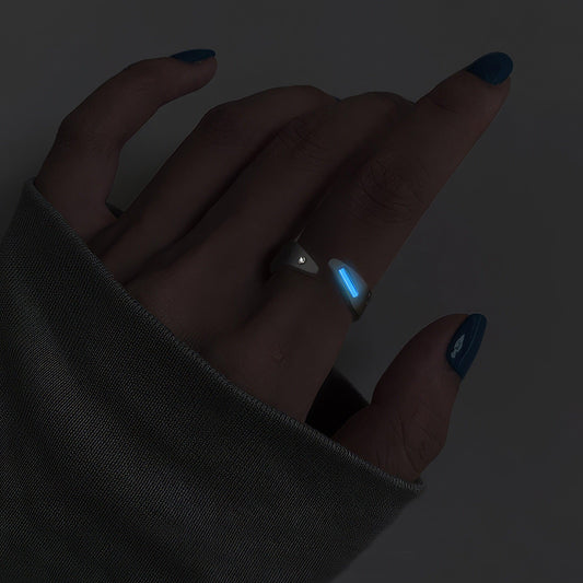Tritium Self-Luminous Lotus Healing Ring – A Symbol of Healing and Light