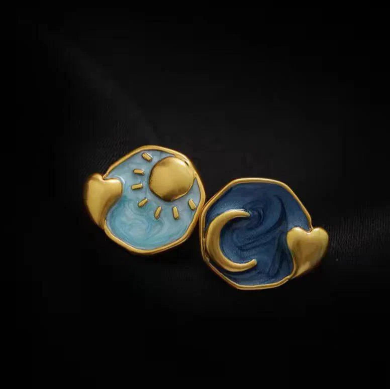 Sun  Moon Twilight Earrings