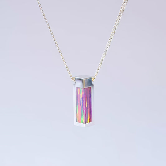 Radiant Mirage Opal Sterling Silver Necklace - LOVELY ROBIN