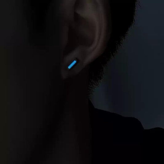Tritium Glow Pure Silver Earrings-High-End Luminous Earrings for Trendy Men and Women - LOVELY ROBIN