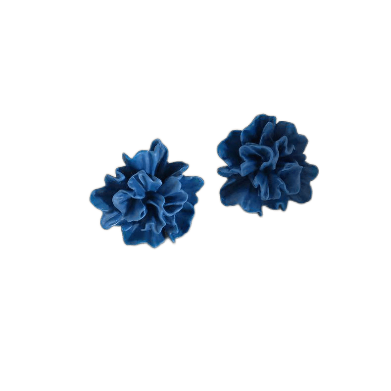 Klein Blue Blooming Floral Earrings - LOVELY ROBIN