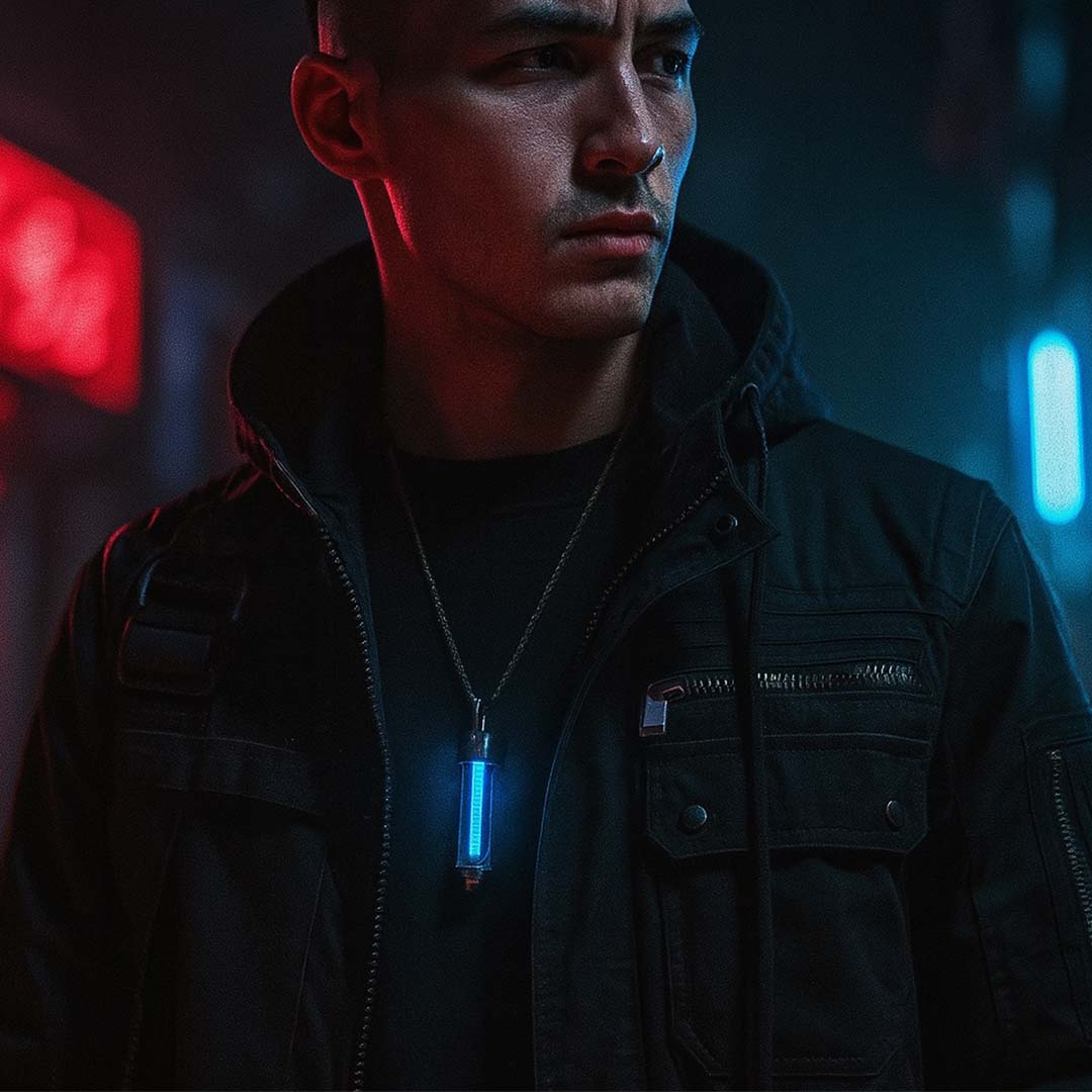 Eternal Glow Tritium Pendant Sterling Silver Necklace
