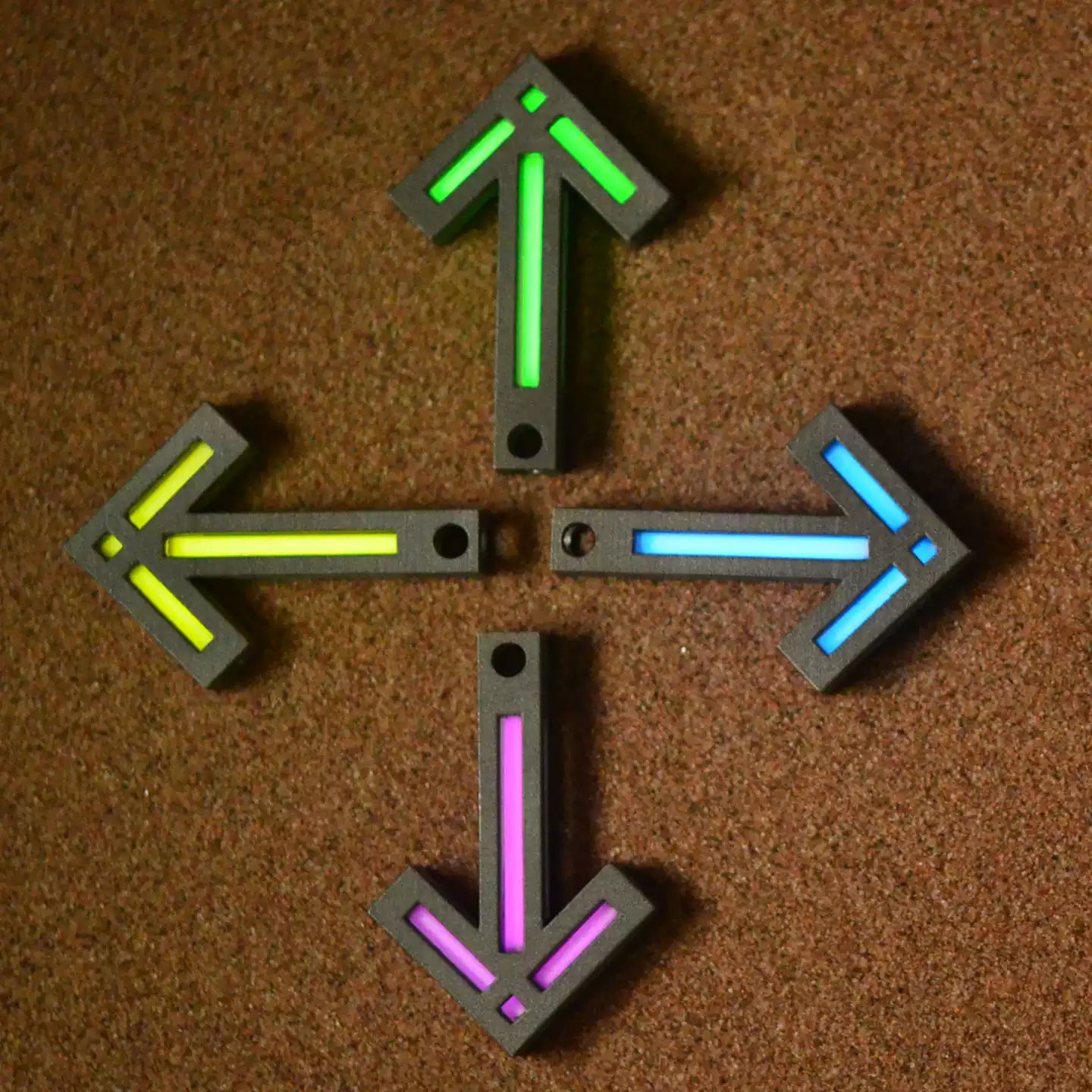 Arrow of Time Pendant TC4 Titanium Tritium Glow Pendant