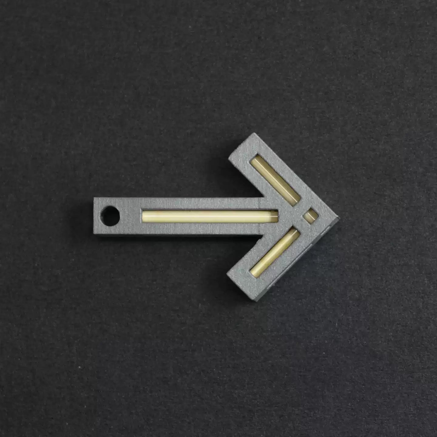 Arrow of Time Pendant TC4 Titanium Tritium Glow Pendant