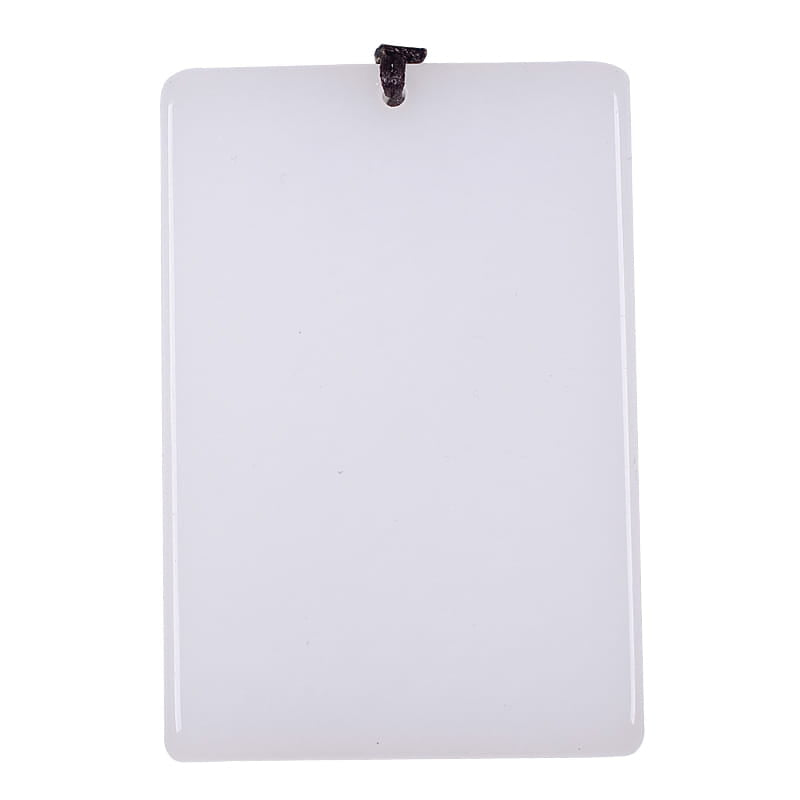 Bafang Fortune Jade Amulet – Natural White Hetian Jade