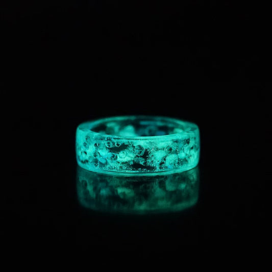 Crushed Diamond Glow Resin Ring