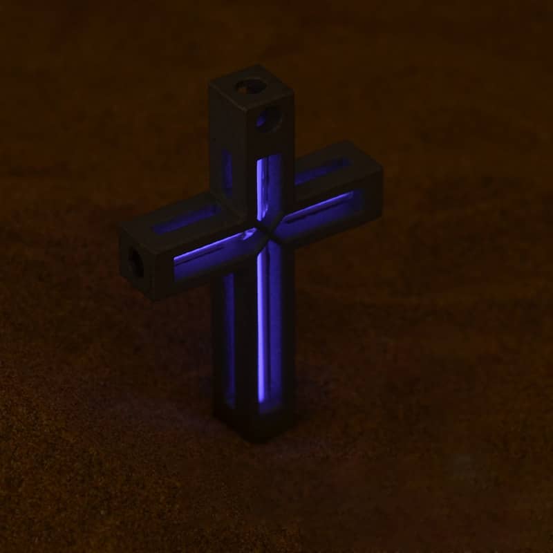 Cyber Tritium Cross Pendant
