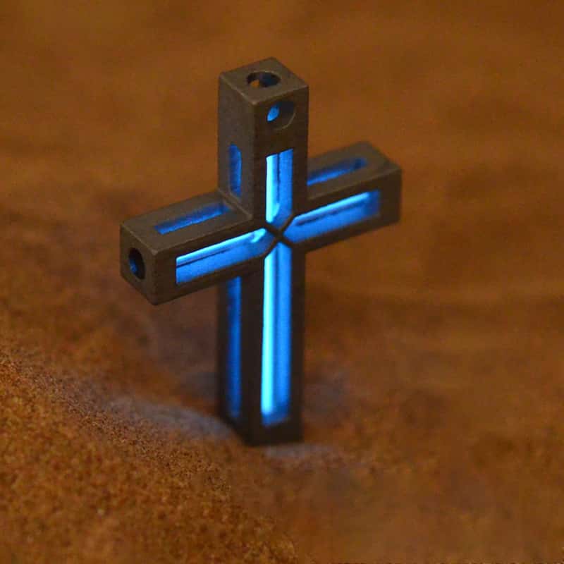 Cyber Tritium Cross Pendant