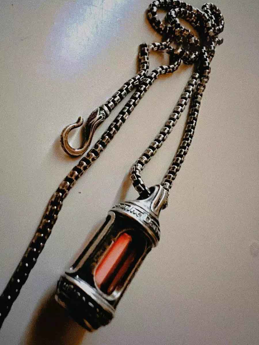 Eternal Glow Tritium Pendant Sterling Silver Necklace