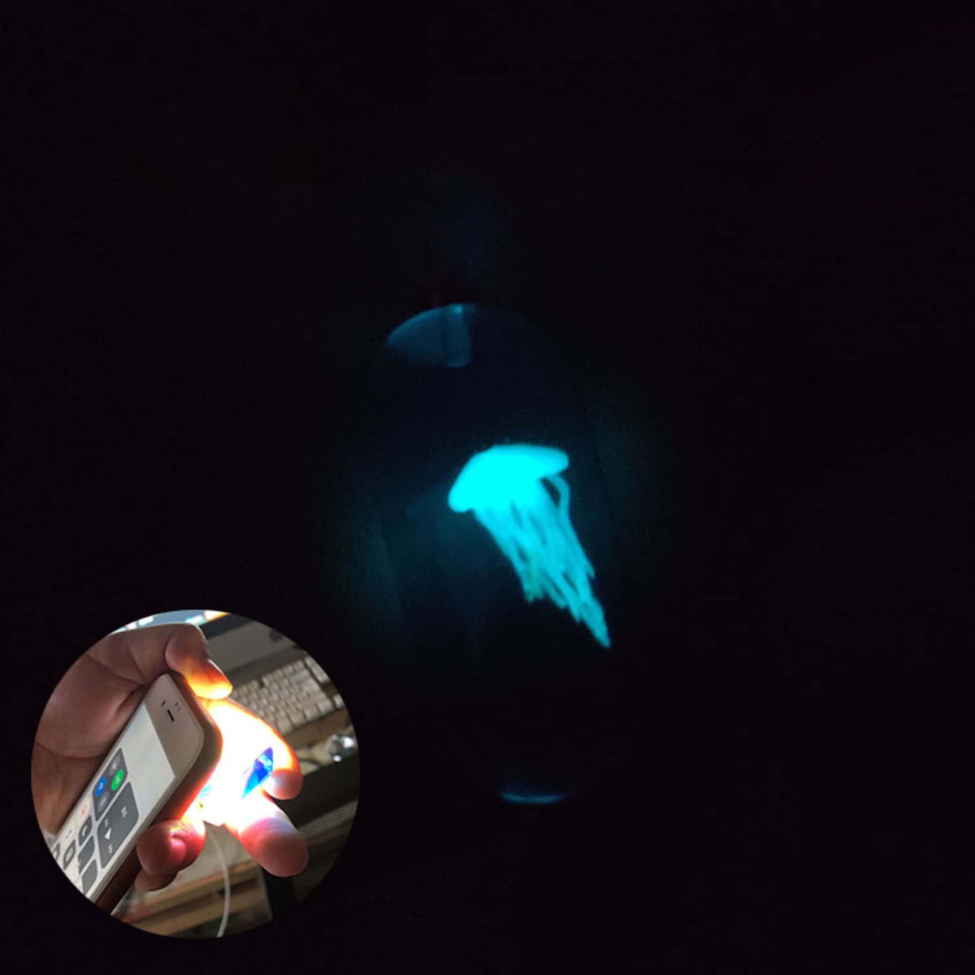 Handcrafted Jellyfish Pendant Necklace – Glow in the Dark Ocean-Inspired Resin Jewelry