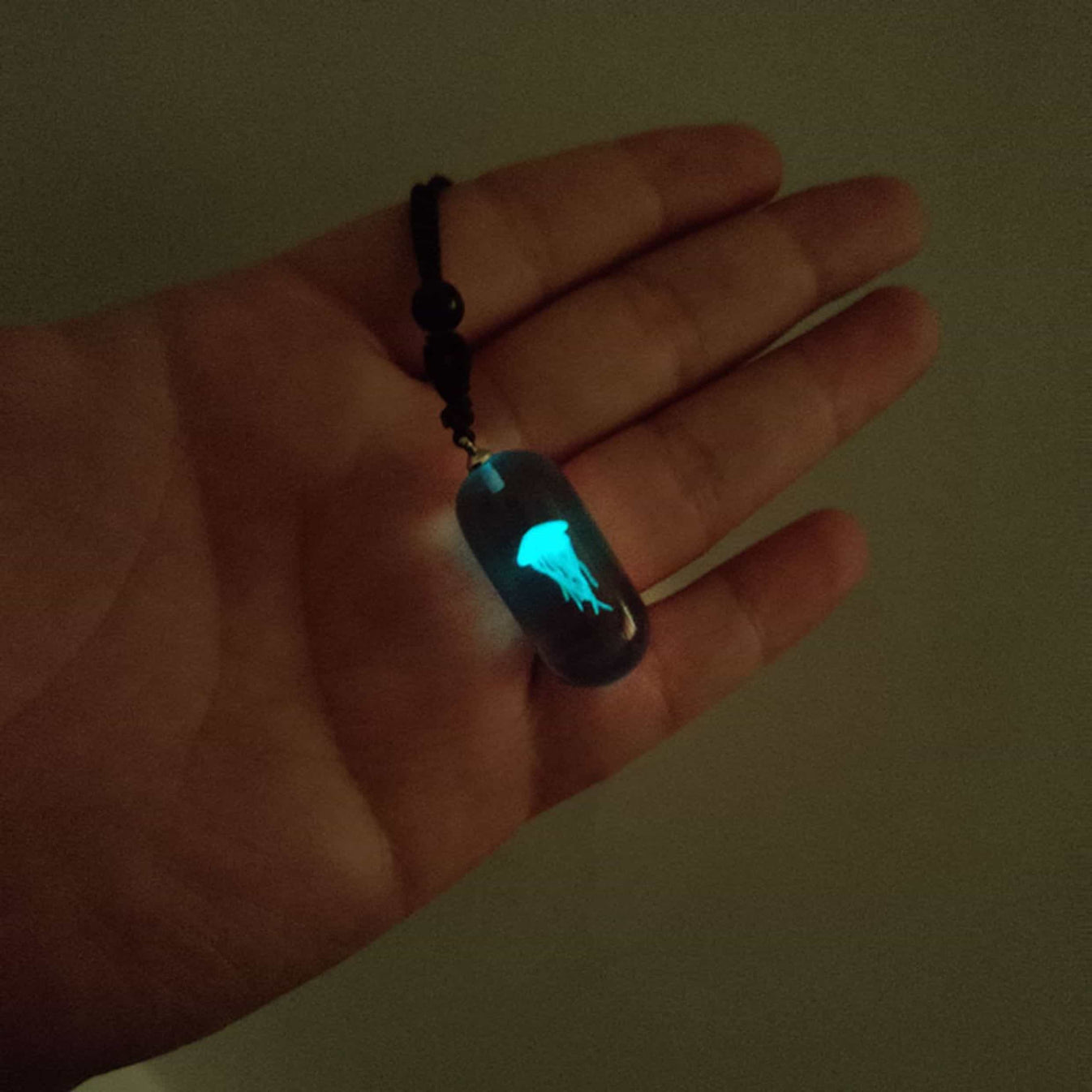 Handcrafted Glow-in-the-Dark Jellyfish Pendant