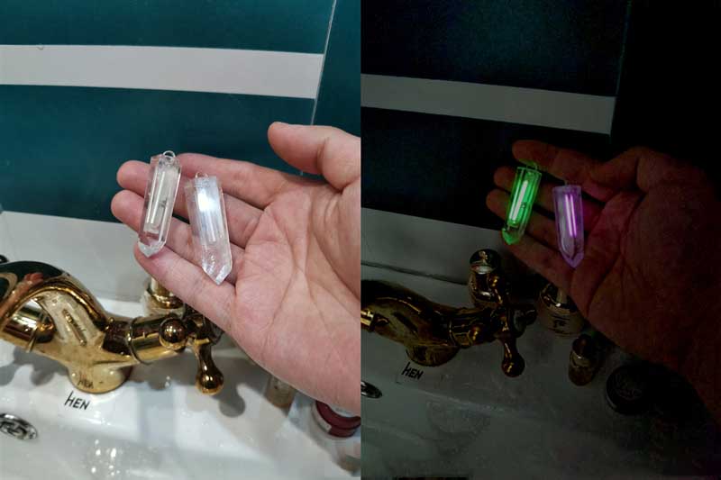 Handcrafted Natural Crystal Tritium Pendant Necklace