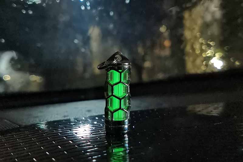 Hexcore Tritium Sterling Silver Pendant