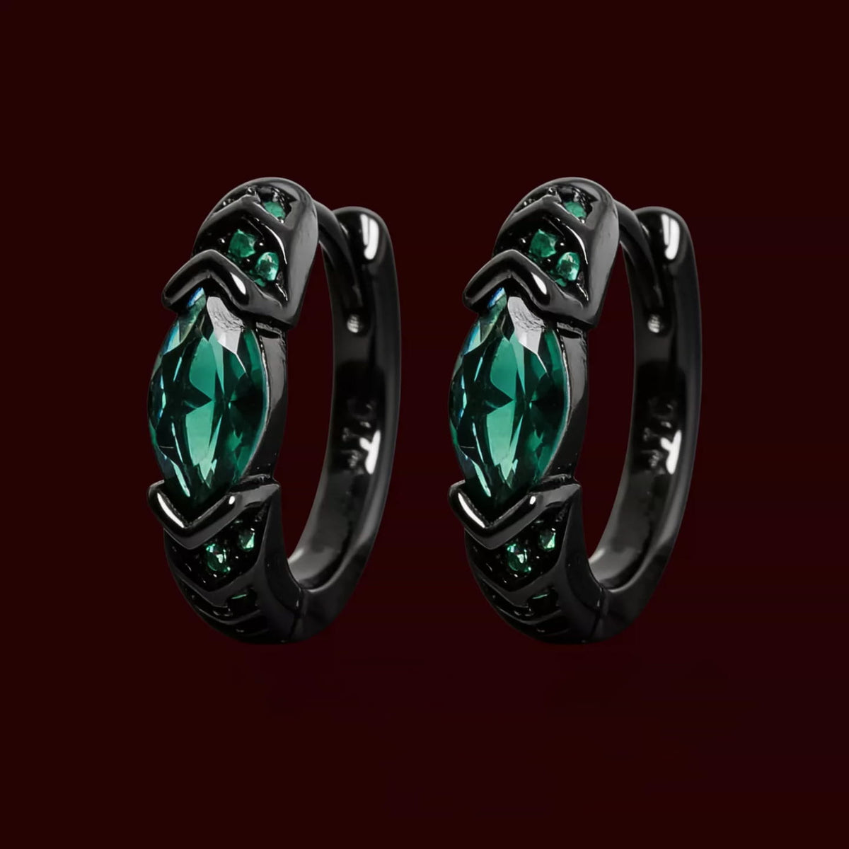 Horus Shadow and Light 999 Silver Zircon Earrings
