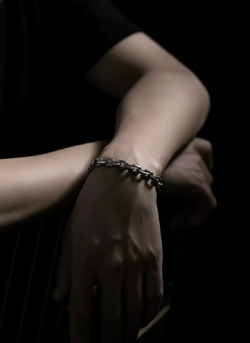 Men-s-S925-Sterling-Silver-Bracelet-with-Gold-Accent_4